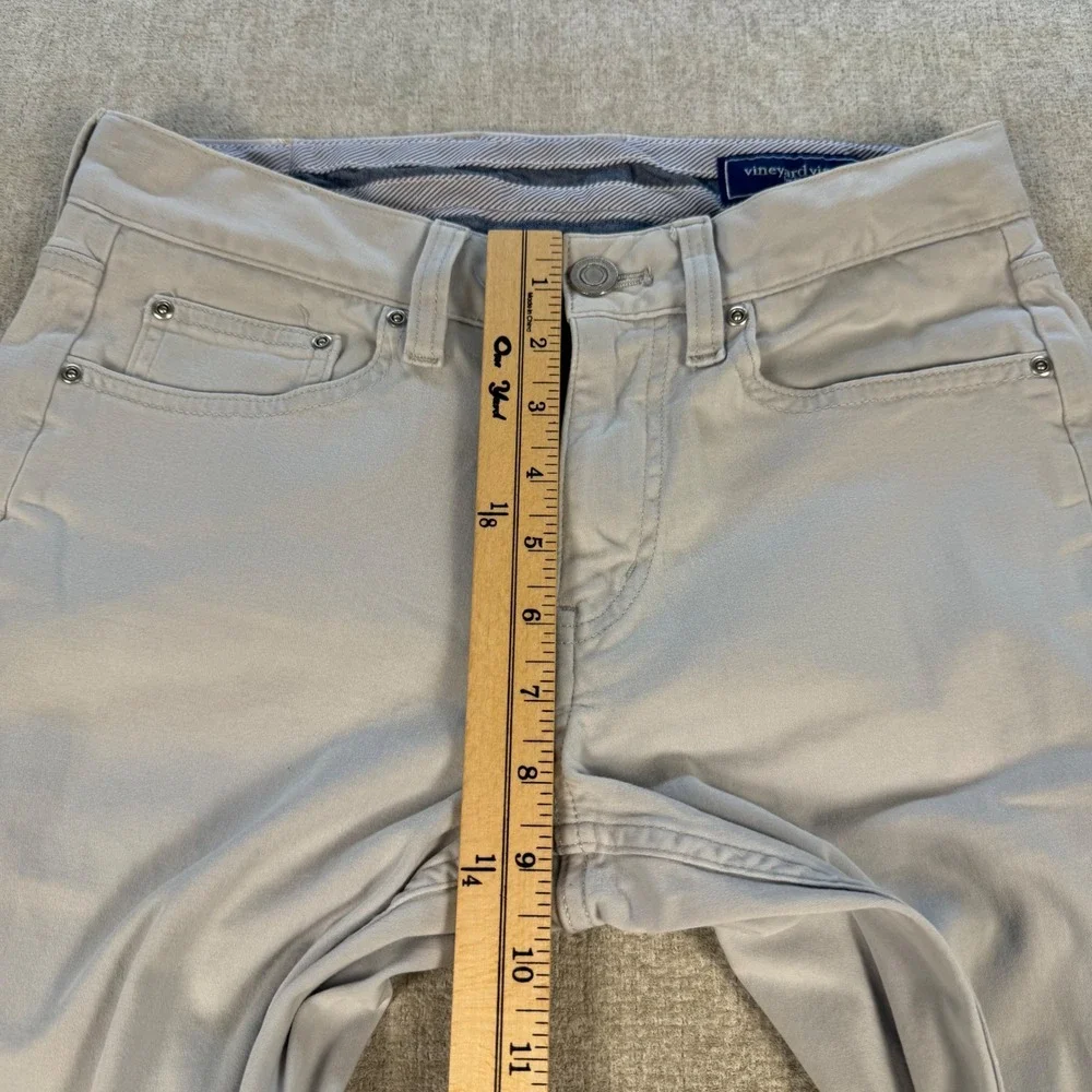 Vineyard Vines 5-Pocket Pants Mens 28x32 Gray Slim Fit Cotton Blend Stretch